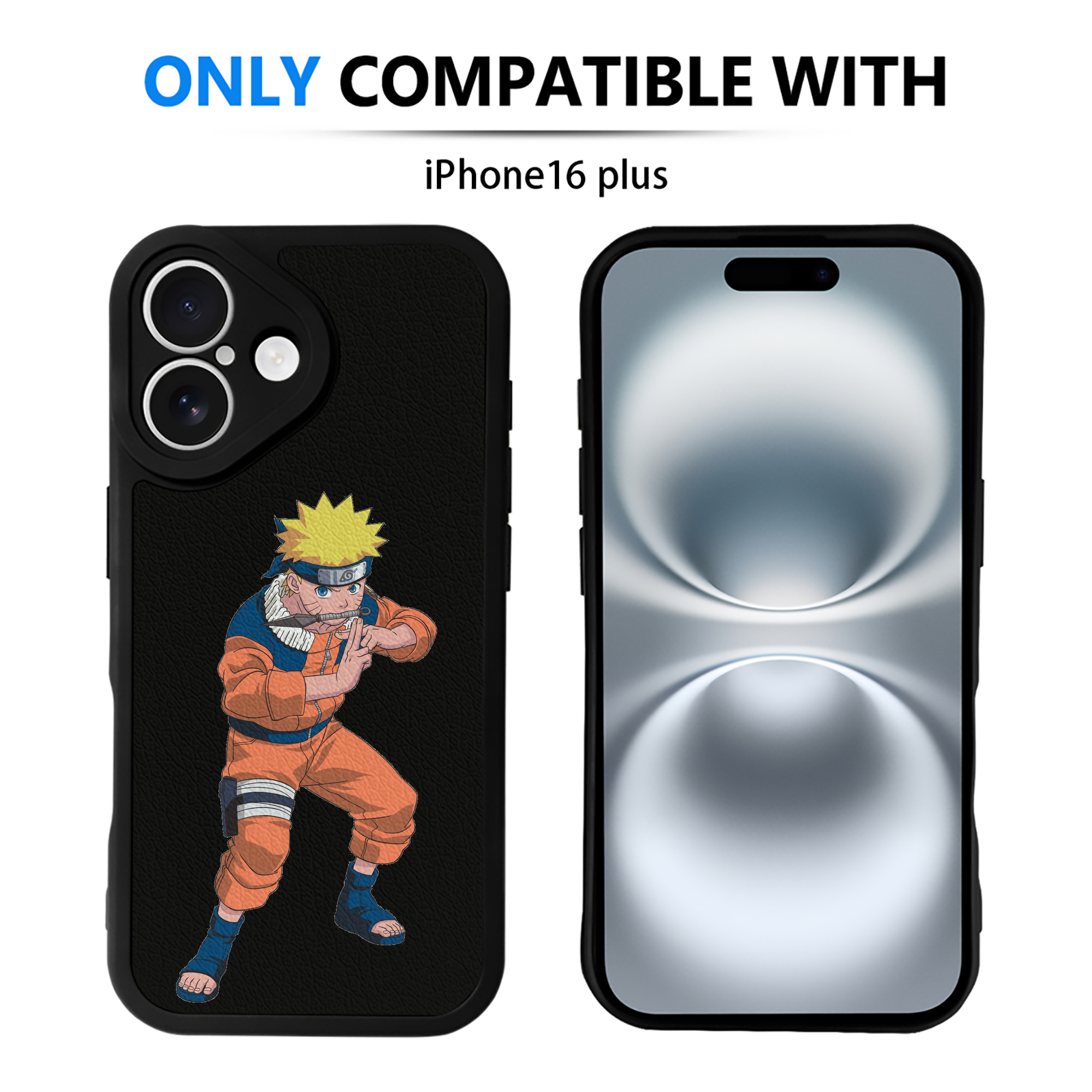 （画像用） NARUTO -ナルト- うずまき ナルト Uzumaki Naruto 【iPhone 16シリーズ対応】シリコンスマホケース（レザー調） 材質：シリコン